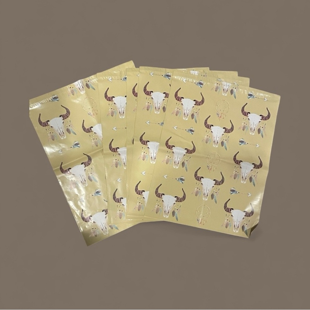 14x17 (10) Boho Skull Western Designer Polymailers - Picture 3 of 3